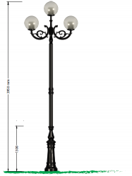 Cast iron base fumagalli Pulled CH04 lamp